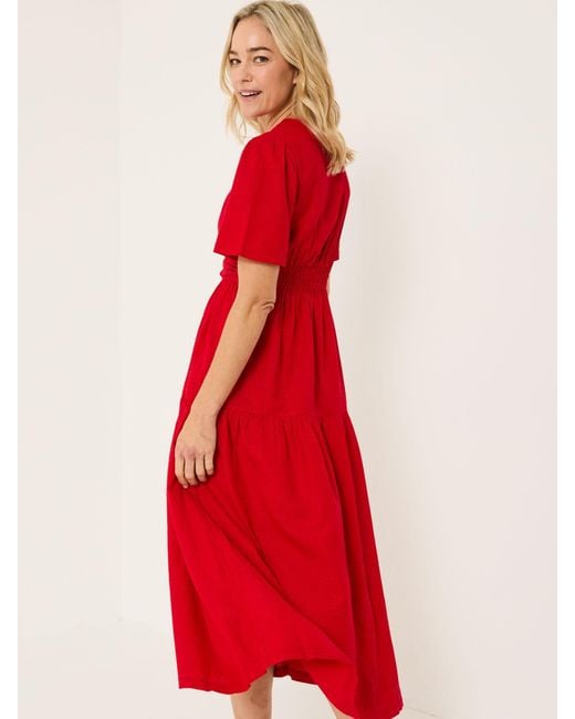 FatFace Red Fatface Gigi Midi Dress