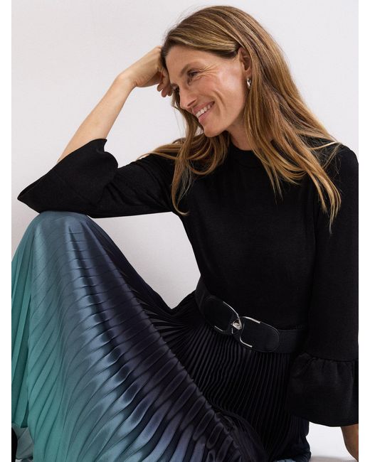 Phase Eight Black Petite Meloni Ombre Dress