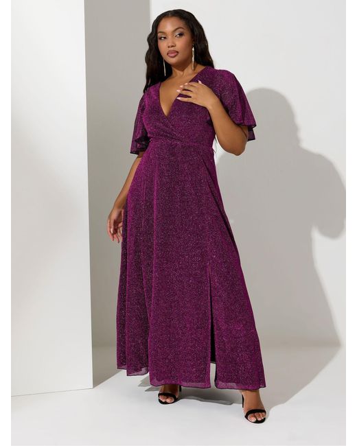 curve maxi dresses with sleeves Kiyonna Women's Plus Size Vienna Maxi Dress