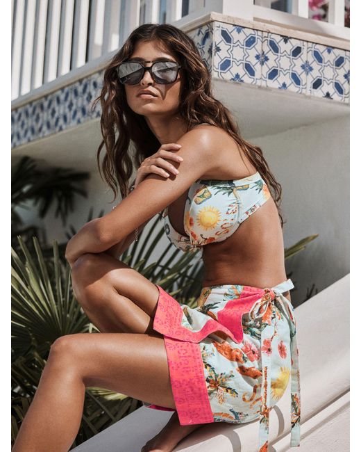 Next Multicolor Wrap Mini Skirt