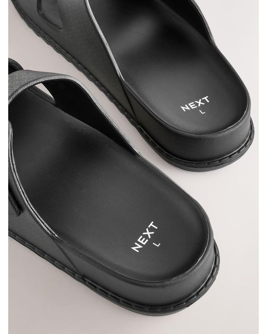 Next Black Two Buckle Eva Sandals for men