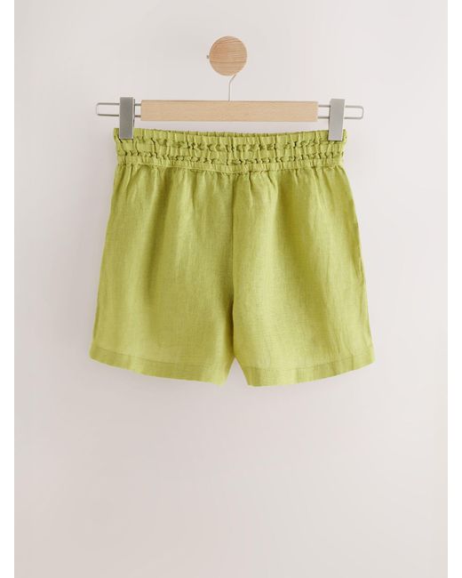 Next Green Shorts Mit 100% Leineneu 44 (Uk 16)