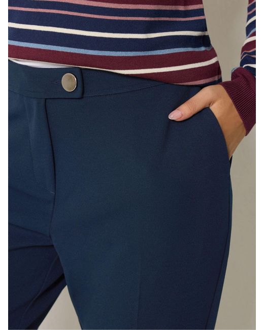 M Com Blue Bootcut Trousers