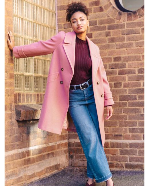 Roman Pink Quilted Premium Buttoned Coat