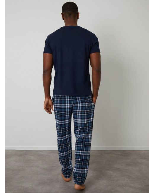 Threadbare Blue Short Sleeve Pyjamas Set for men
