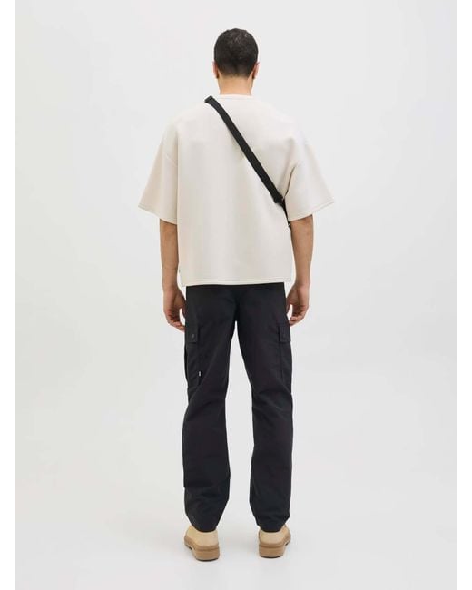 Jack & Jones Blue Karl Loose Fit Tech Cargo Trousers for men