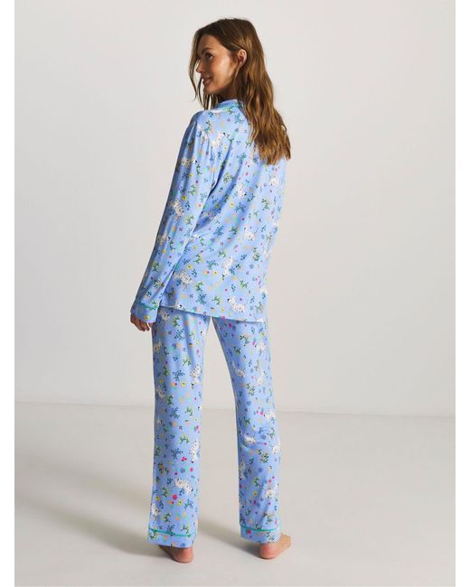 Simply Be Blue Scotty Dog Spring Pyjamas Set