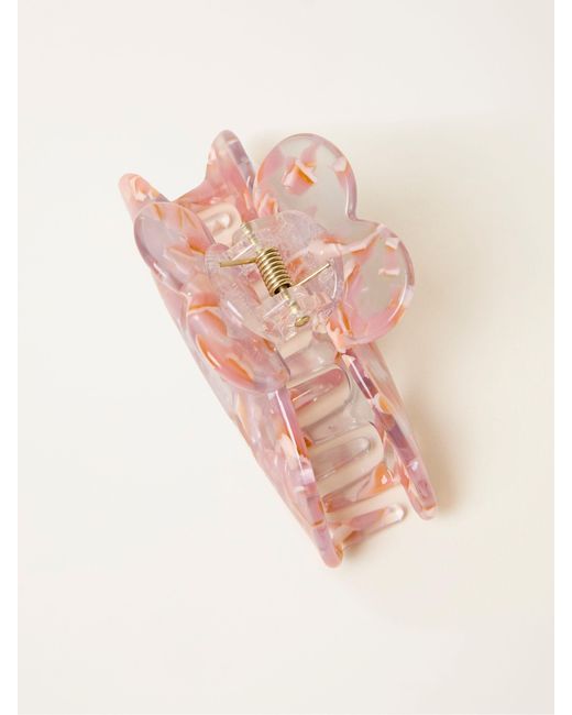 FatFace Pink Fatface Heart Claw Clip