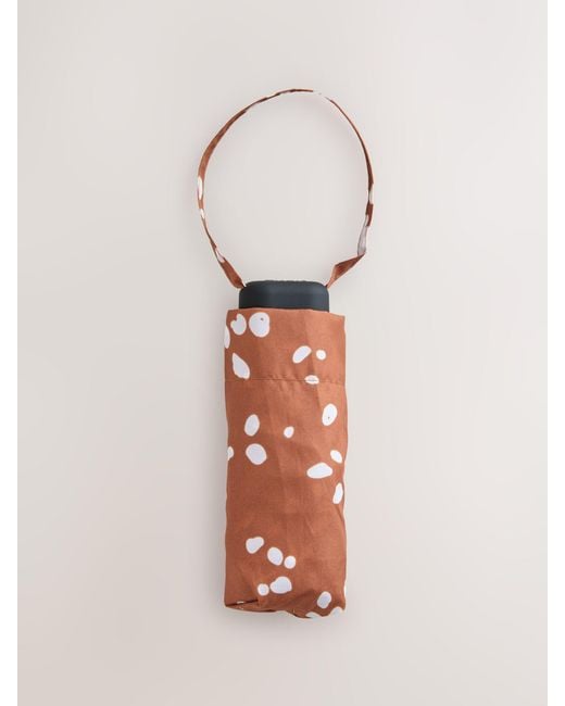 Next White Animal Print Compact Umbrella