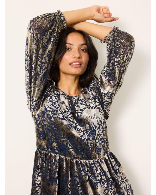 FatFace Black Fatface Veronica Ink Devore Blouse