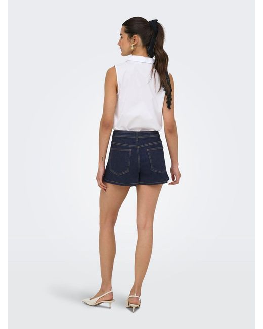 ONLY Blue Mini Denim Wrap Skort