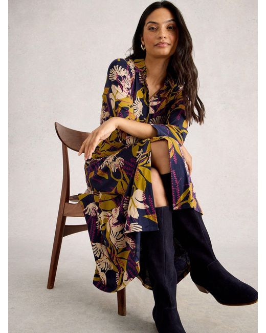 White Stuff Multicolor Rua Jersey Shirt Dress