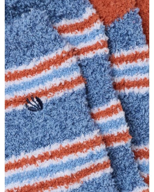 FatFace Blue Fatface Cosy Striped Socks for men