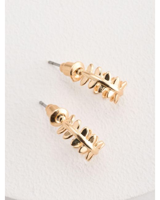 Next White Mini Leaf Hoop Earrings