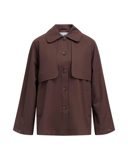 Object Brown Chocolate Short Trench Jacket