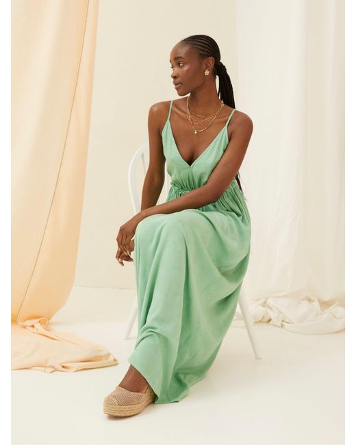FatFace Green Fatface Maxi Dress