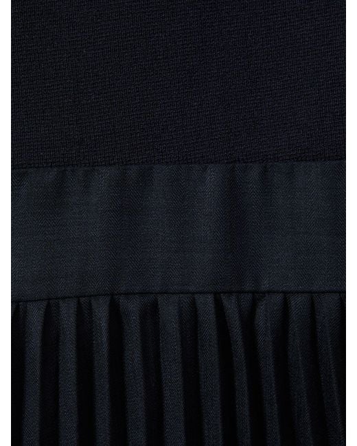 Reiss Blue Marnie - Navy Knit Hybrid Midi Dress, Xs