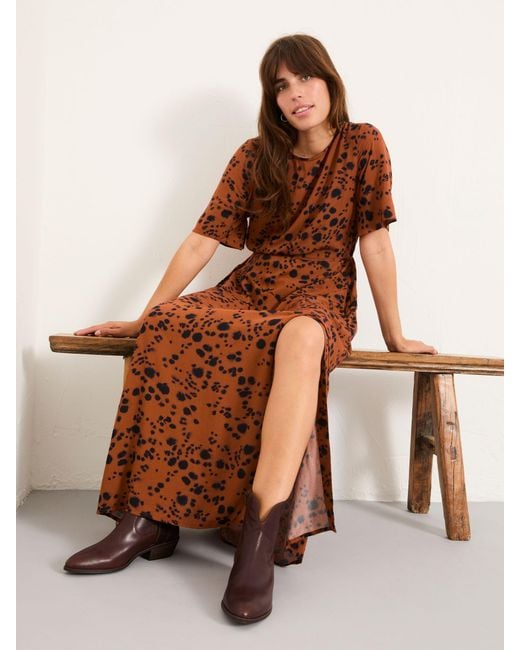 FatFace Brown Fatface Winona Regular Midi Dress