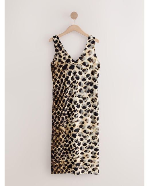 Next Natural Midi Slip Summer Dress