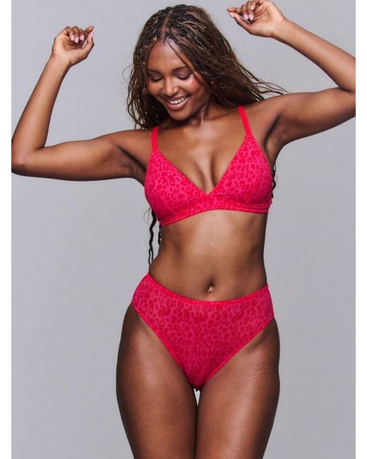 Lemonade Dolls Red Leopard Mesh Brief