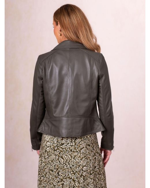 Lakeland Leather Gray Tarraby Biker Jacket