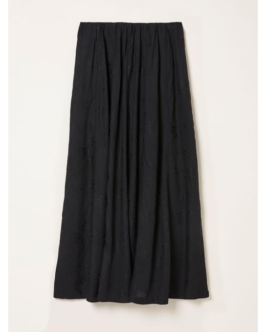 FatFace Black Fatface Tilly Embroidered Midi Skirt