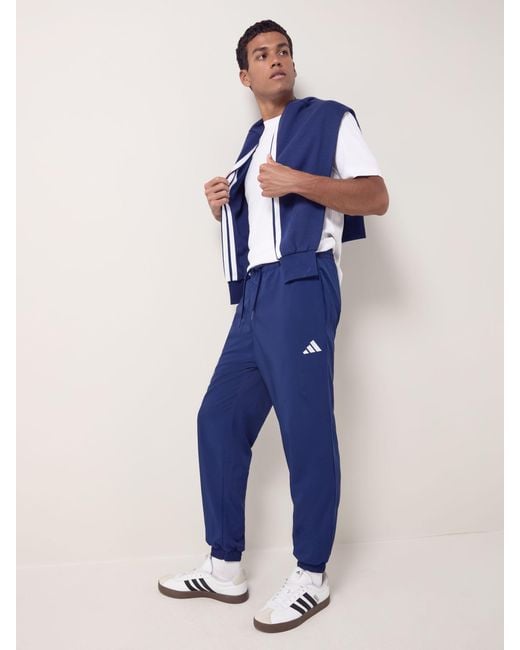 Adidas Blue Essentials Small Logo Stanford Joggers for men