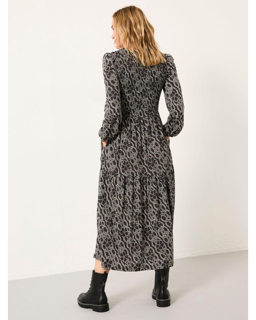 FatFace Gray Fatface Danielle Regular Midi Jersey Dress