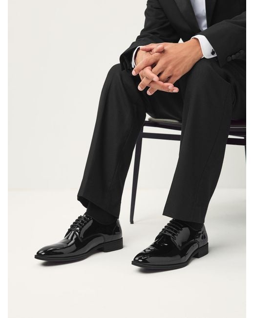 Next Lack-Derby-Schuhe in Black für Herren