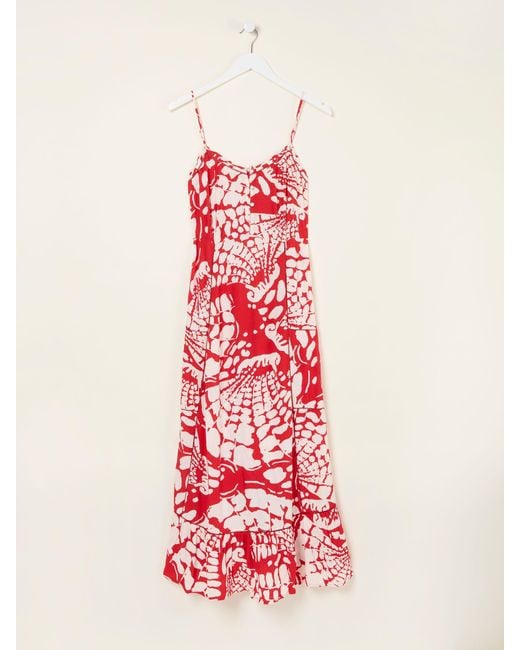 FatFace Red Fatface Mae Midi Dress