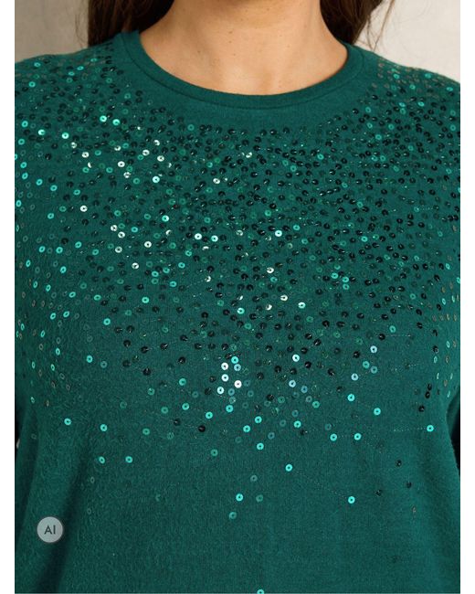 Evans Green Sequin Embellished Top