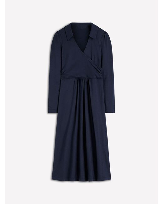 Boden Women's Blue Carla Jersey Wrap Dress - www.disolcolor.com