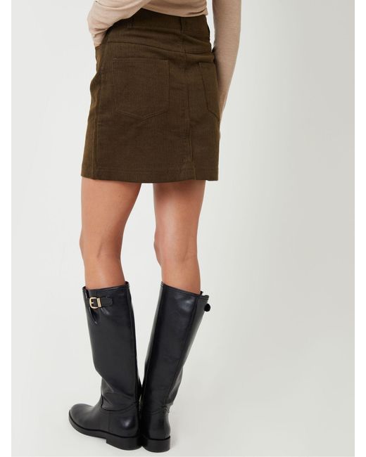 Threadbare Brown Mini Corduroy Skirt