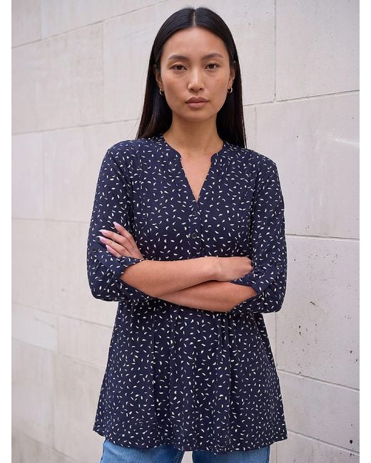 Roman Blue Spot Puff Tunic