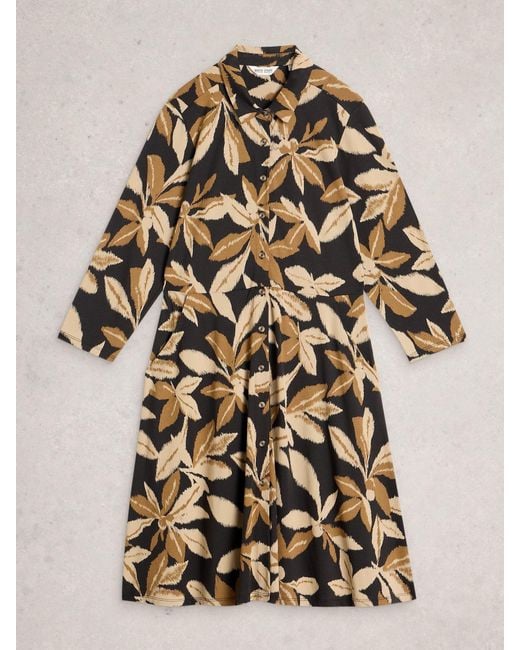 White Stuff Black Ria Jersey Shirt Dress