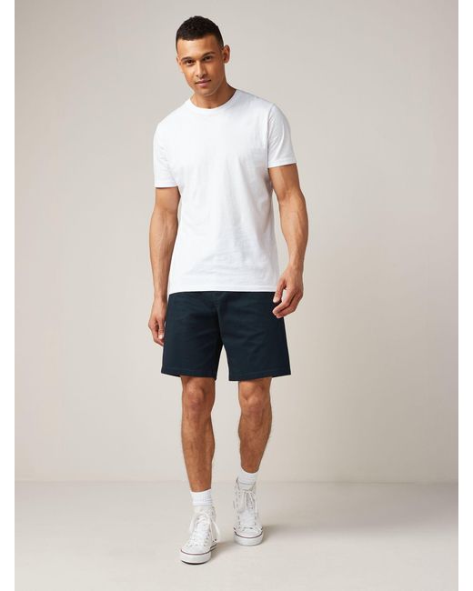 Next Blue Relaxed Fit Stretch Chinos Shorts for men