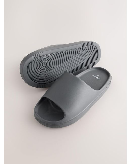 Next Brown Chunky Eva Sliders for men