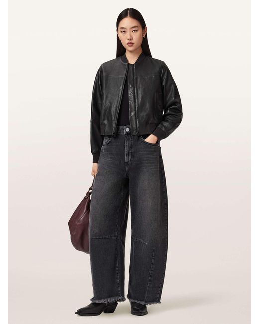 AllSaints Black Allsaints Repurpose Bomber Jacket