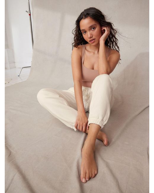 Self Natural Cuffed Joggers