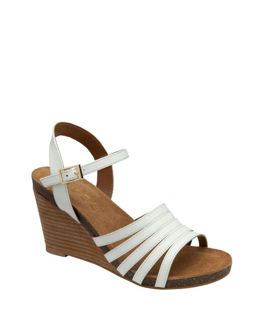 Ravel Metallic Leather Wedge Sandals
