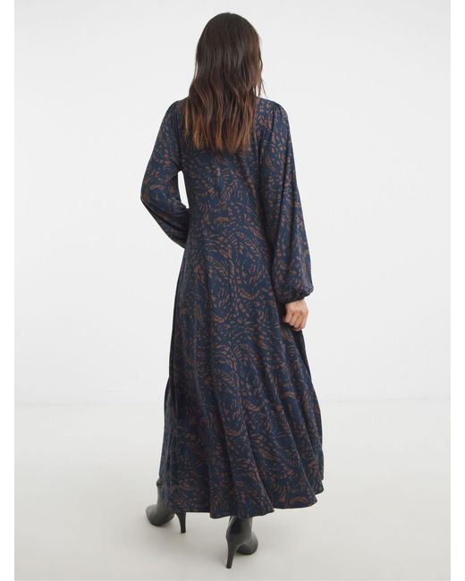 JD Williams Blue Soft Touch V-Neck Maxi Tea Dress