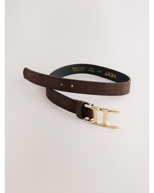 Next Multicolor Statement Buckle Regular Suede Belt