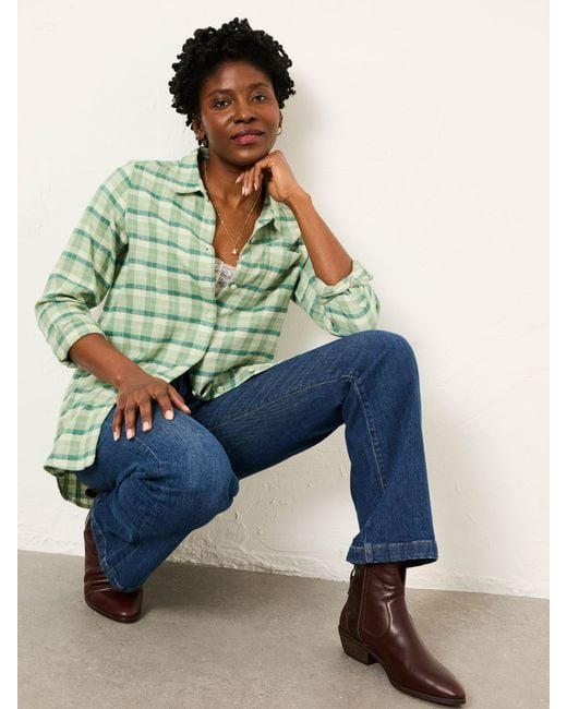 FatFace Green Fatface Olivia Regular Check Shirt
