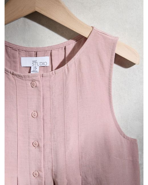 Next Pink Studio Pleated Playsuit