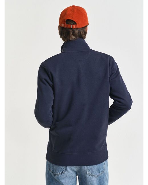 Gant Blue Shield Full Zip Sweatshirt for men