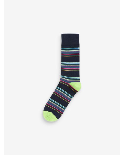 Next Blue Pattern Socks 5 Pack for men