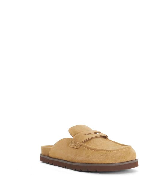 Dune White Goldens Suede Mules