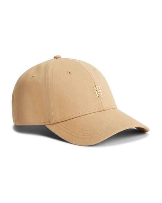 Tommy Hilfiger Natural Monogram Twill Baseball Cap