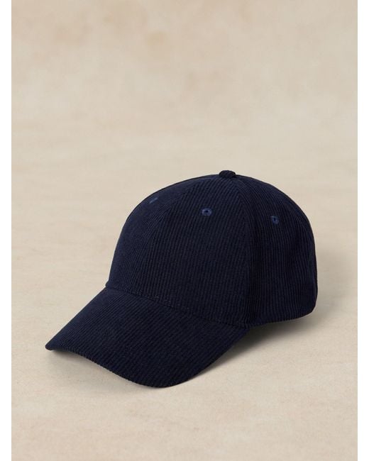 White Stuff Blue Cord Baseball Cap for men