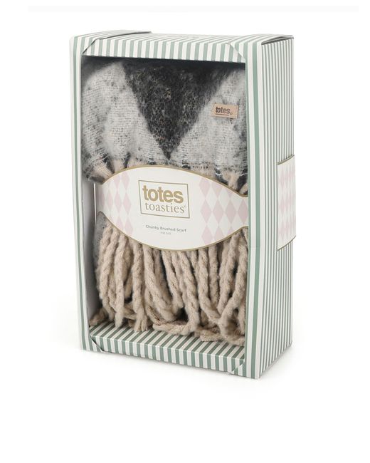 Totes Gray Chunky Brushed Scarf